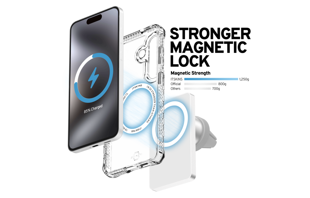 Itskins Hybrid R Clear with Magsafe Case for Samsung Galaxy S26 - Transparent