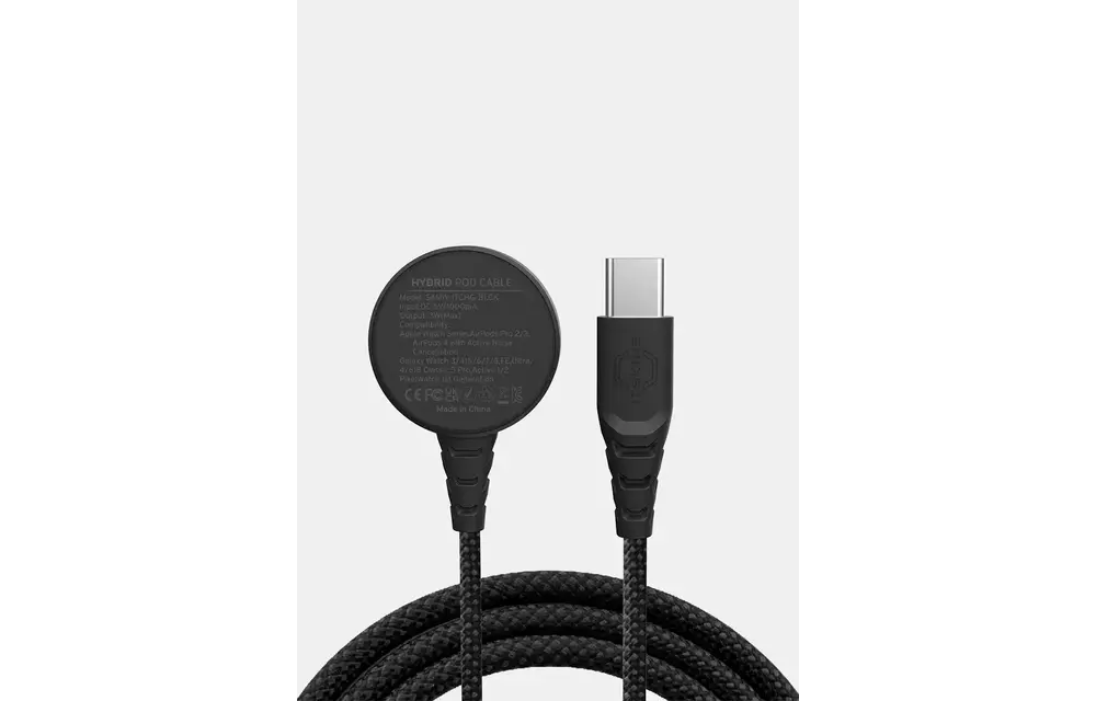Itskins Hybrid POD Magnetic Cable for Smart Watch USB-C 2m - Black