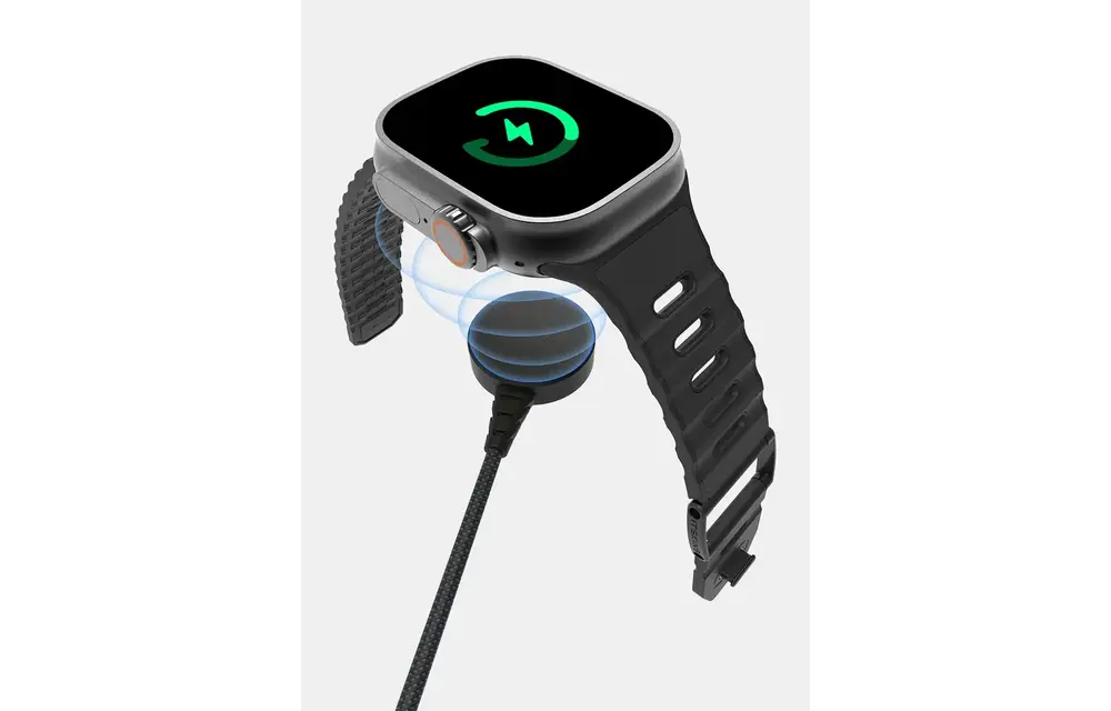 ITSKINS Hybrid POD Magnetic Apple Watch Charger USB-C Cable 2m - Black