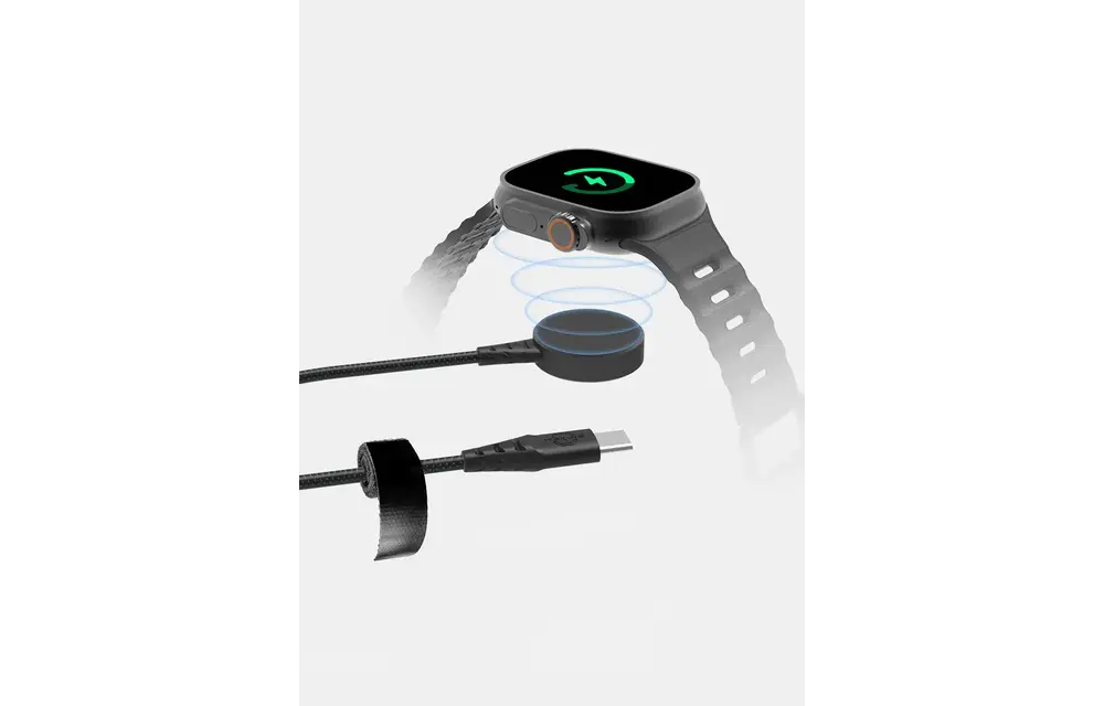Itskins Hybrid POD Magnetic Cable for Smart Watch USB-C 2m - Black