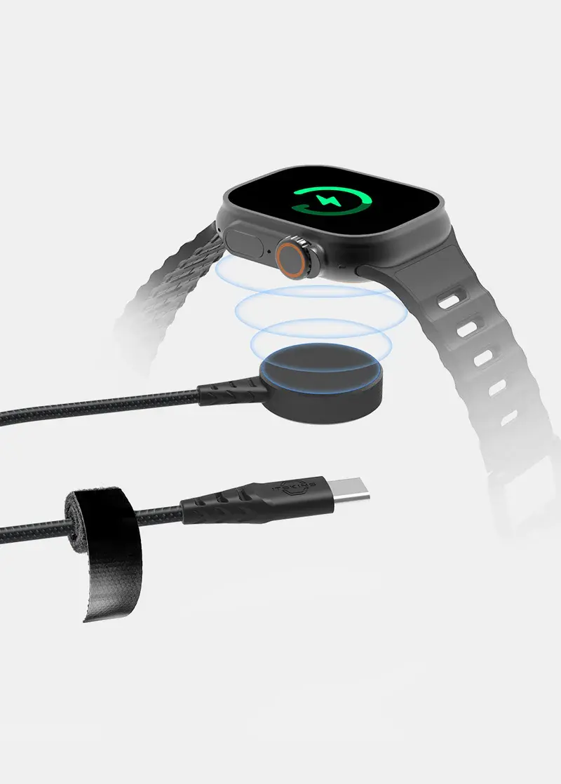 Itskins Hybrid POD Magnetic Cable for Smart Watch USB-C 2m - Black