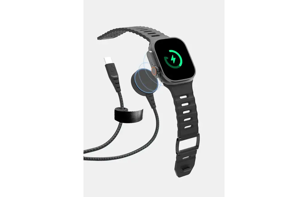 ITSKINS Hybrid POD Magnetic Apple Watch Charger USB-C Cable 2m - Black