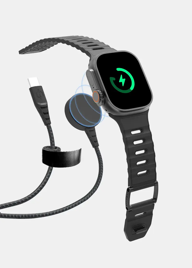 Itskins Hybrid POD Magnetic Cable for Smart Watch USB-C 2m - Black