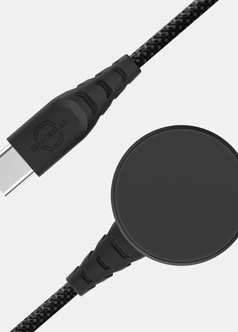 ITSKINS Hybrid POD Magnetic Apple Watch Charger USB-C Cable 2m - Black