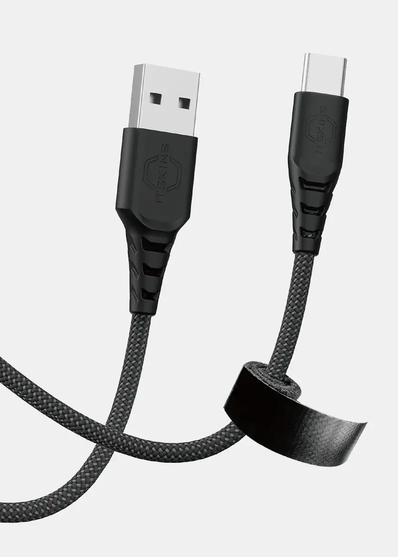 Itskins Hybrid 60W Cable USB-A to USB-C 2m  - Black