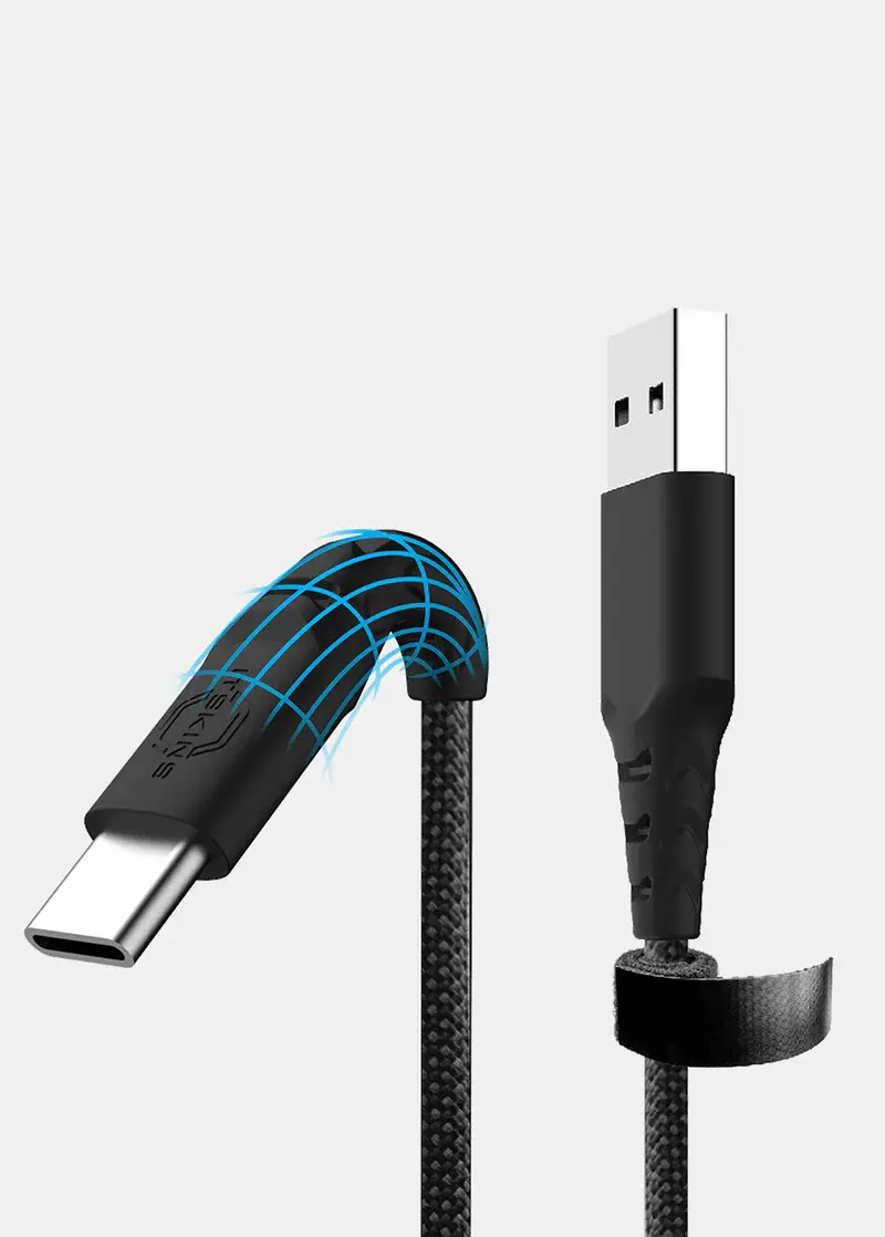 Itskins Hybrid 60W Cable USB-A to USB-C 2m - Black