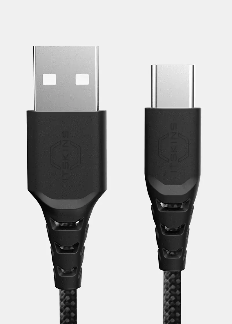 Itskins Hybrid 60W Cable USB-A to USB-C 2m - Black