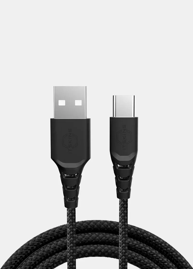 Itskins Hybrid 60W Cable USB-A to USB-C 2m - Black
