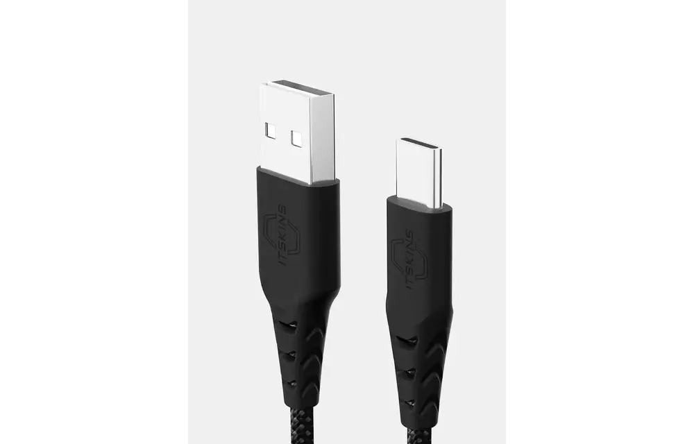 Itskins Hybrid 60W Cable USB-A to USB-C 2m - Black