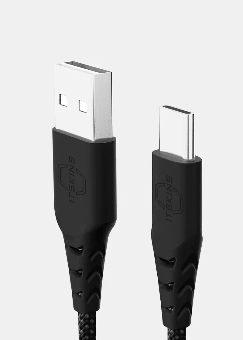 Itskins Hybrid 60W Cable USB-A to USB-C 2m - Black