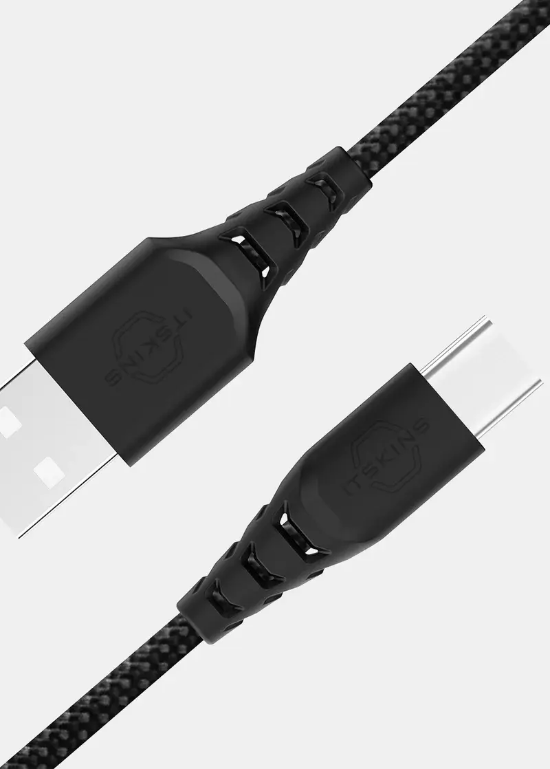 Itskins Hybrid 60W Cable USB-A to USB-C 2m - Black