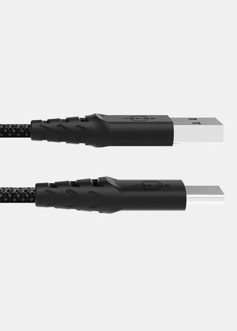 Itskins Hybrid 60W Cable USB-A to USB-C 2m - Black