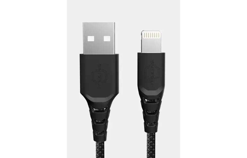 Itskins Hybrid 12W Cable USB-A to Lightning 2m - Black