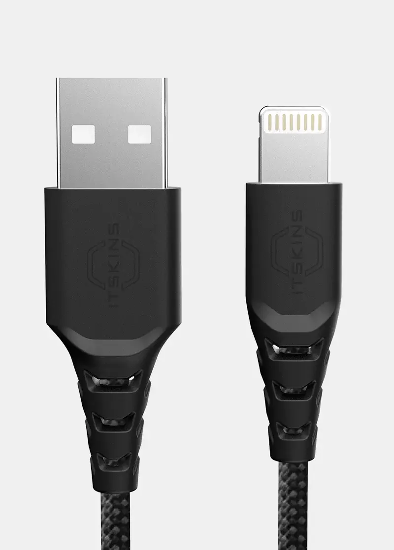 Itskins Hybrid 12W Cable USB-A to Lightning 2m - Black