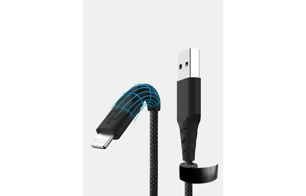 Itskins Hybrid 12W Cable USB-A to Lightning 2m - Black