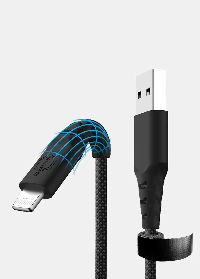 Itskins Hybrid 12W Cable USB-A to Lightning 2m - Black