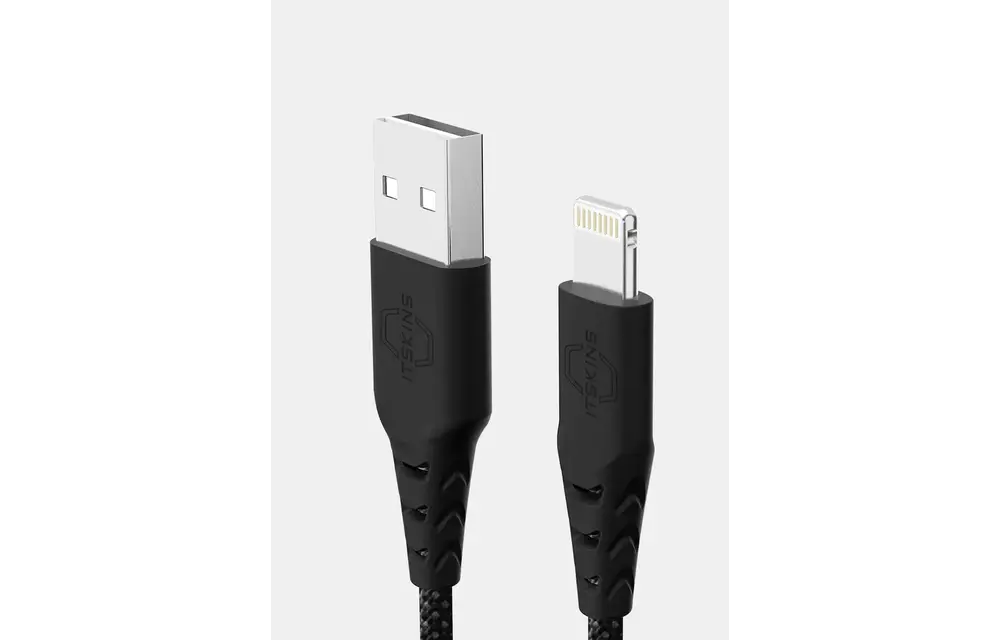 Itskins Hybrid 12W Cable USB-A to Lightning 2m - Black