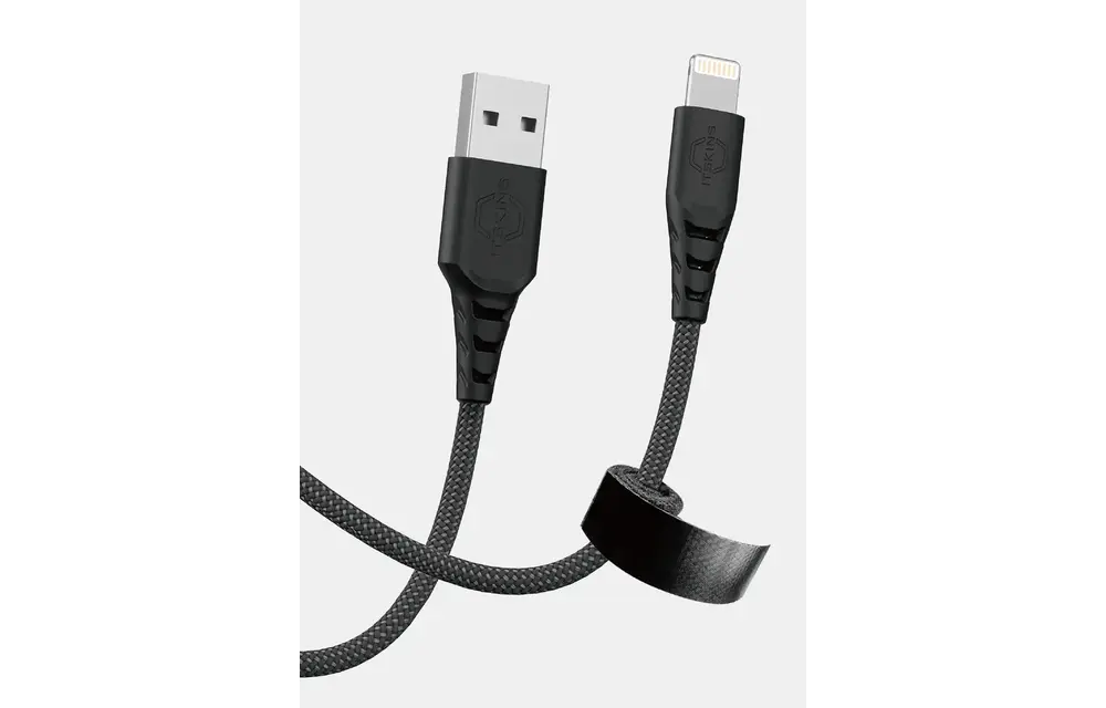 Itskins Hybrid 12W Cable USB-A to Lightning 2m - Black