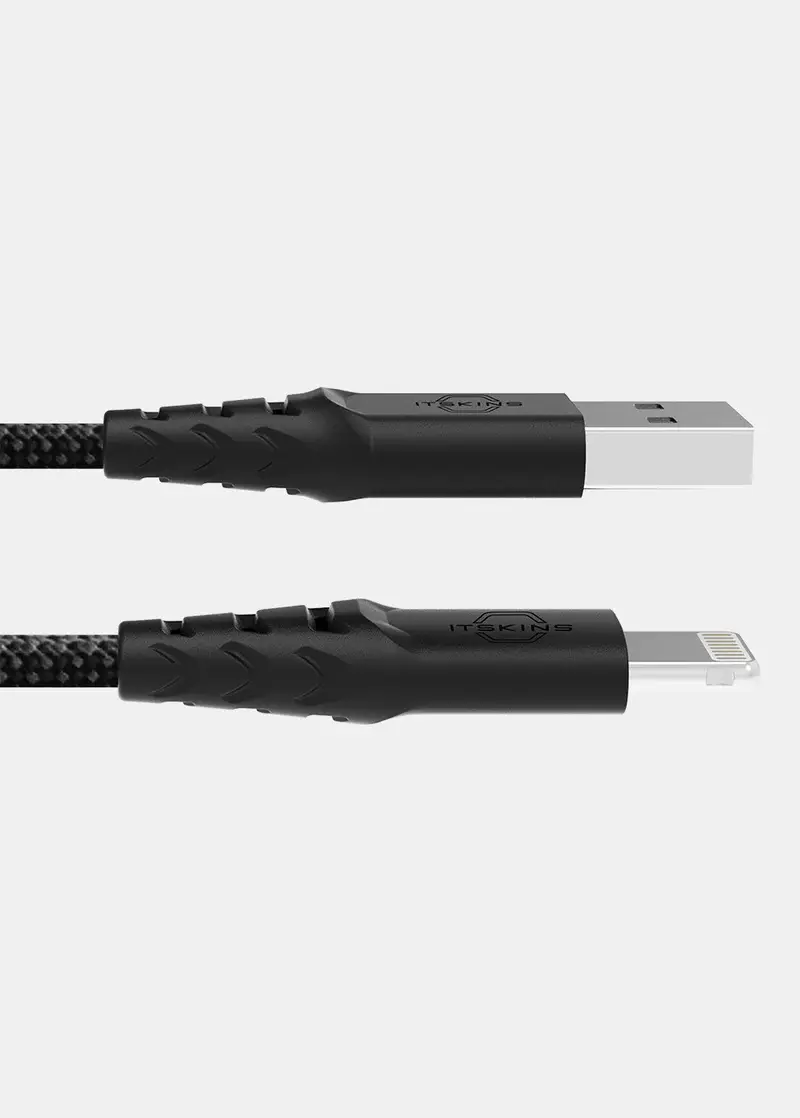 Itskins Hybrid 12W Cable USB-A to Lightning 2m - Black
