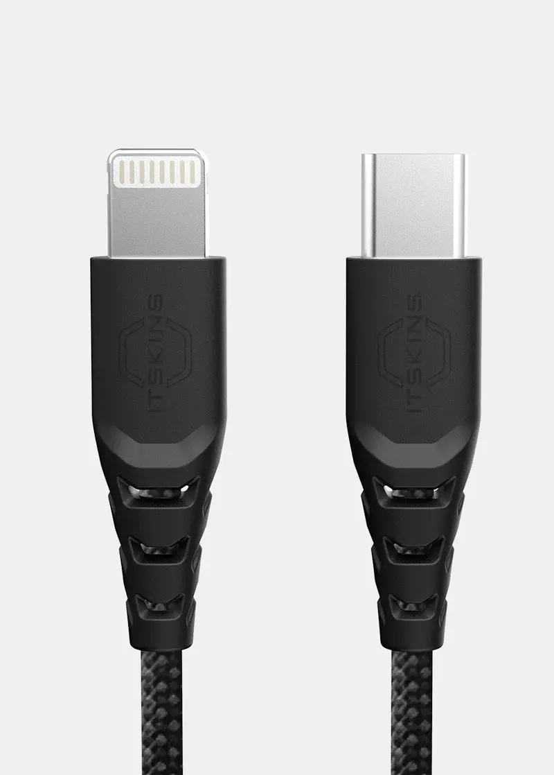 Itskins Hybrid 27W Cable USB-C to Lightning 2m - Black