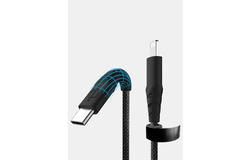 Itskins Hybrid 27W Cable USB-C to Lightning 2m - Black