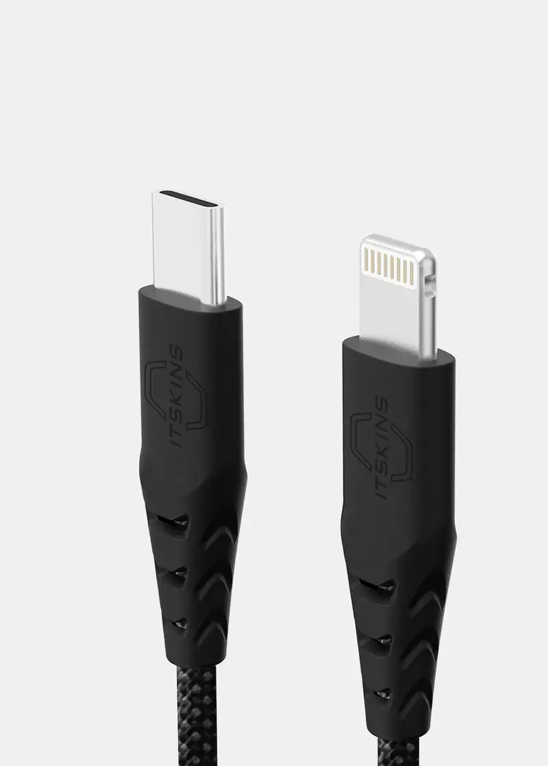 Itskins Hybrid 27W Cable USB-C to Lightning 2m - Black