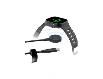 ITSKINS Hybrid POD Magnetic Apple Watch Charger USB-C Cable 2m - Black