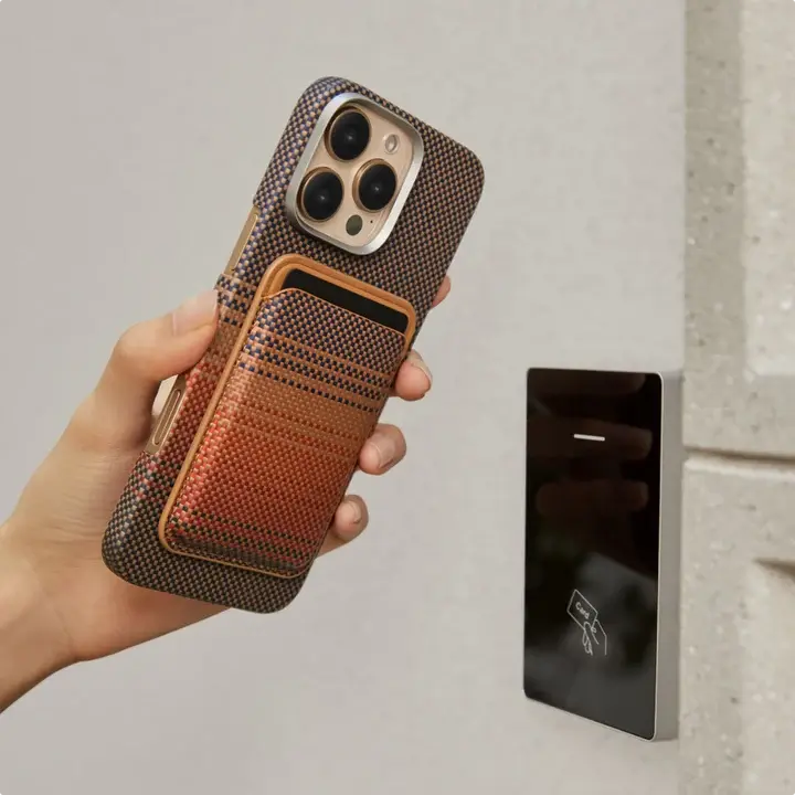 PITAKA MagSafe Woven Wallet - Sunset