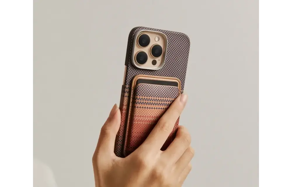 PITAKA MagSafe Woven Wallet - Sunset