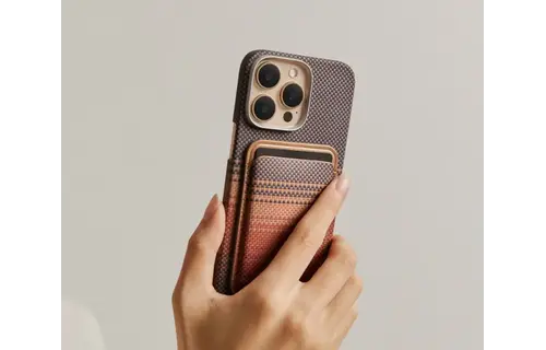 PITAKA MagSafe Woven Wallet - Sunset