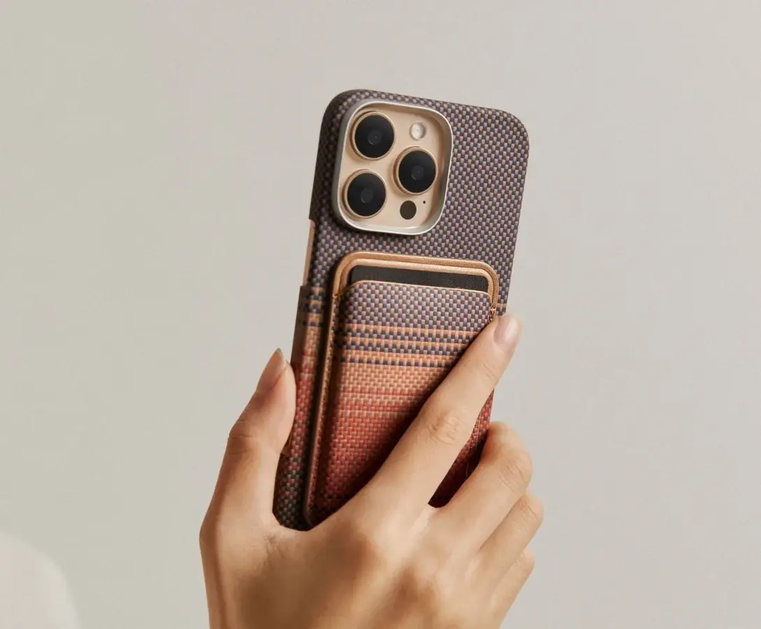 PITAKA MagSafe Woven Wallet - Sunset