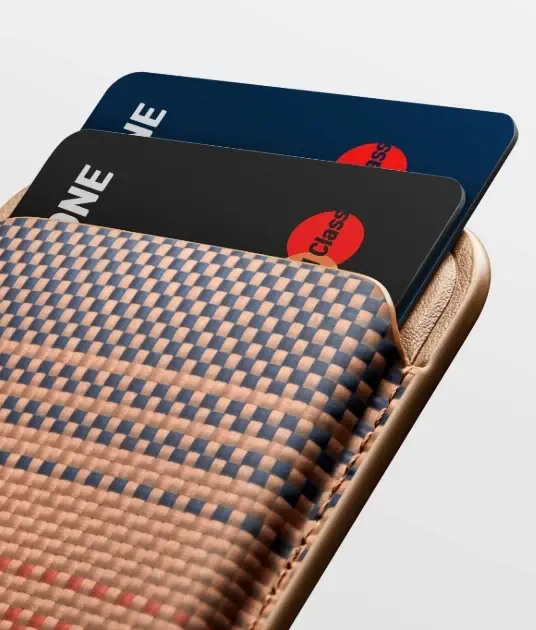 PITAKA MagSafe Woven Wallet - Black/Grey