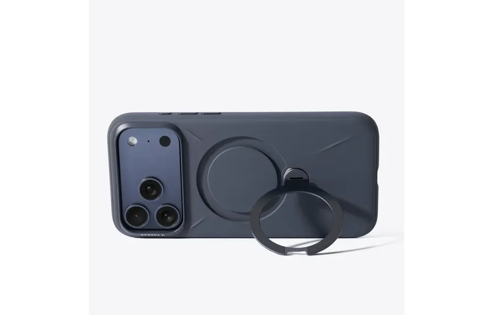 TORRAS Ostand Spin Silicone Case for Apple iPhone 17 Pro - Midnight Blue