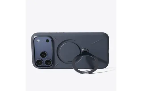 TORRAS Ostand Spin Silicone Case for Apple iPhone 17 Pro - Midnight Blue