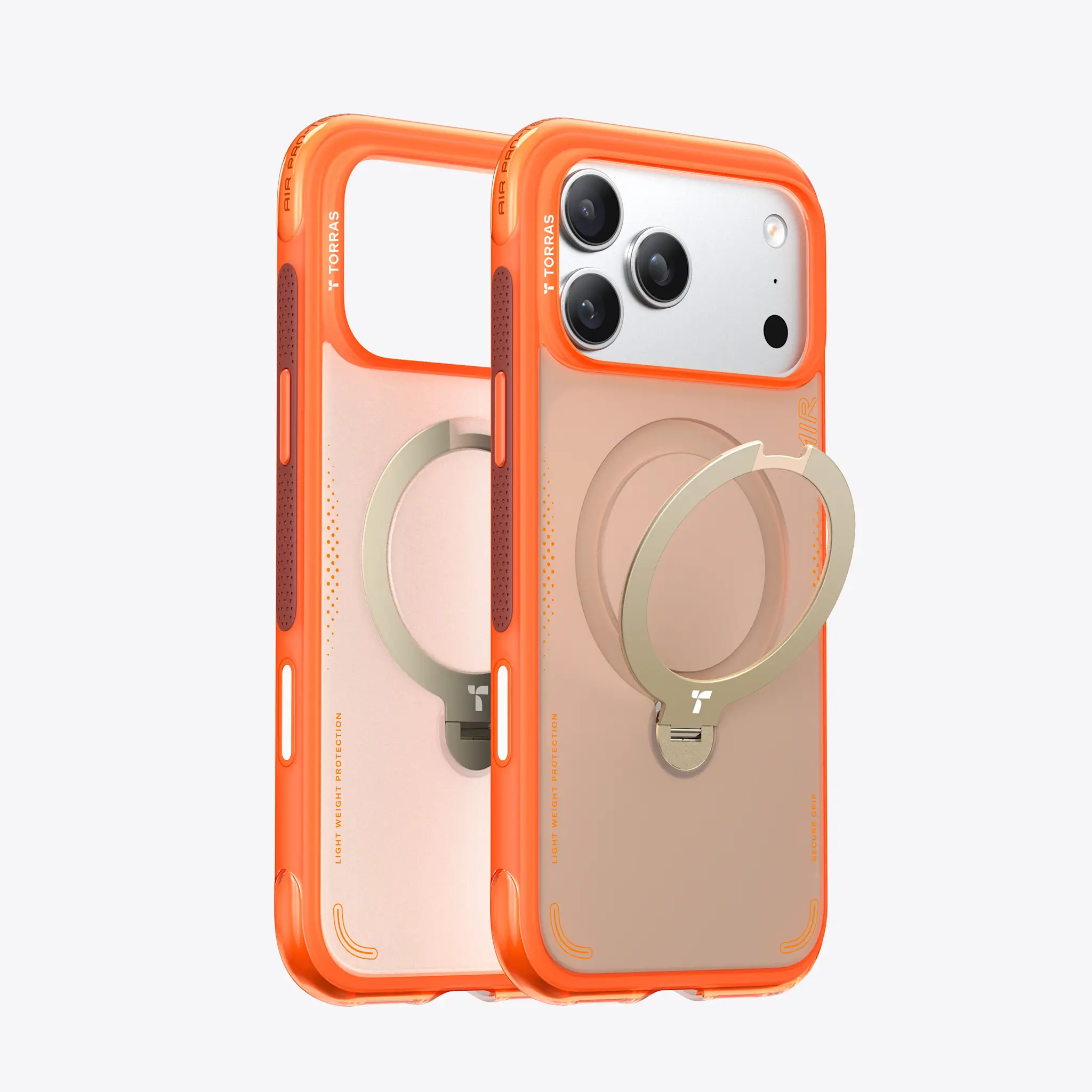 TORRAS Ostand Spin Air Series Case for Apple iPhone 17 Pro - Horizon Orange