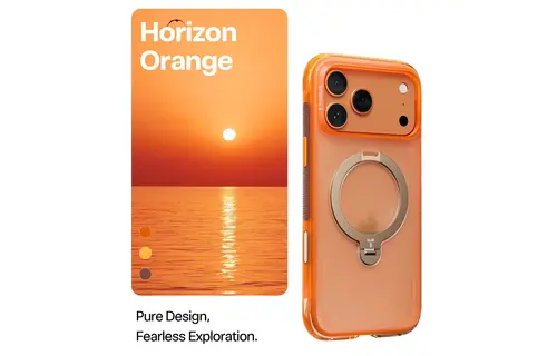 TORRAS Ostand Spin Air Series Case for Apple iPhone 17 Pro - Horizon Orange