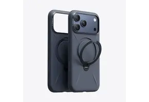 TORRAS Ostand Spin Silicone Case for Apple iPhone 17 Pro Max - Midnight Blue