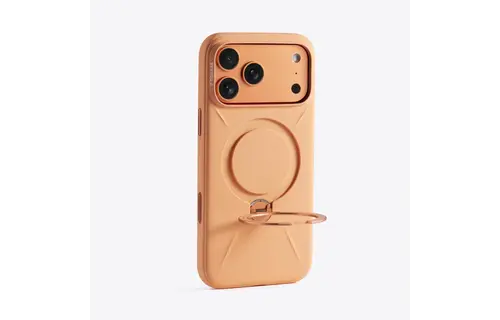 TORRAS Ostand Spin Silicone Case for Apple iPhone 17 Pro Max - Tangerine
