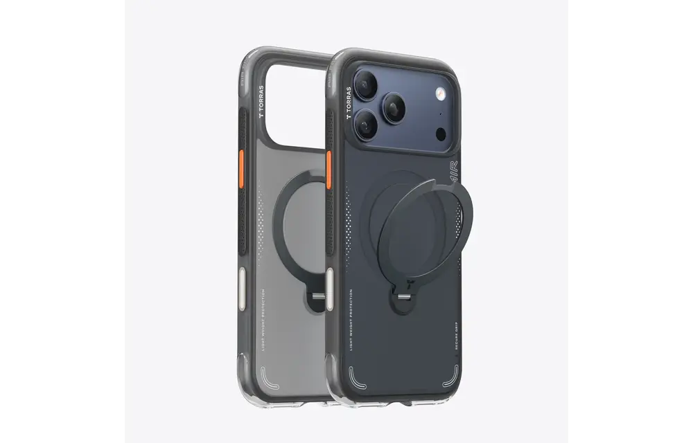 TORRAS Ostand Spin Air Series Case for Apple iPhone 17 Pro Max - Shadow Black