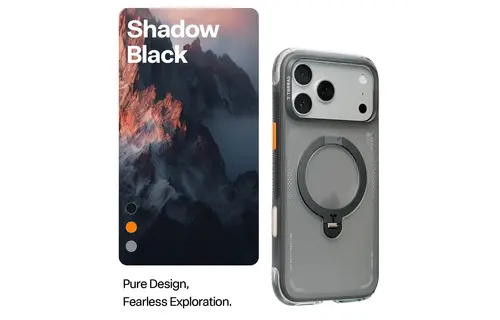 TORRAS Ostand Spin Air Series Case for Apple iPhone 17 Pro Max - Shadow Black