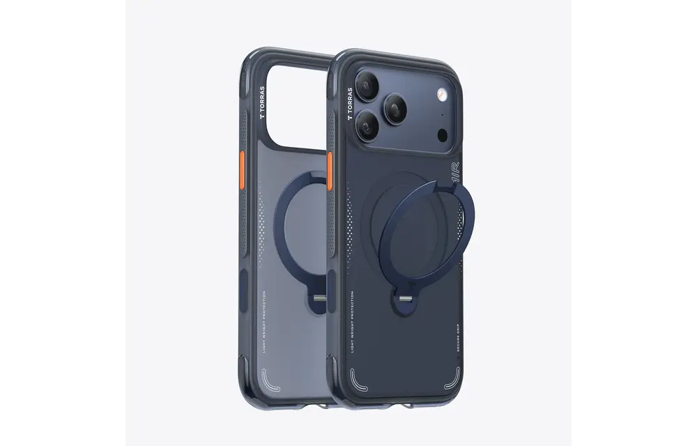 TORRAS Ostand Spin Air Series Case for Apple iPhone 17 Pro - Midnight Blue