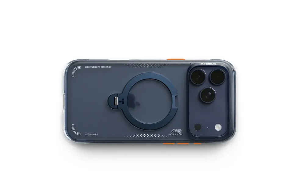 TORRAS Ostand Spin Air Series Case for Apple iPhone 17 Pro Max - Midnight Blue
