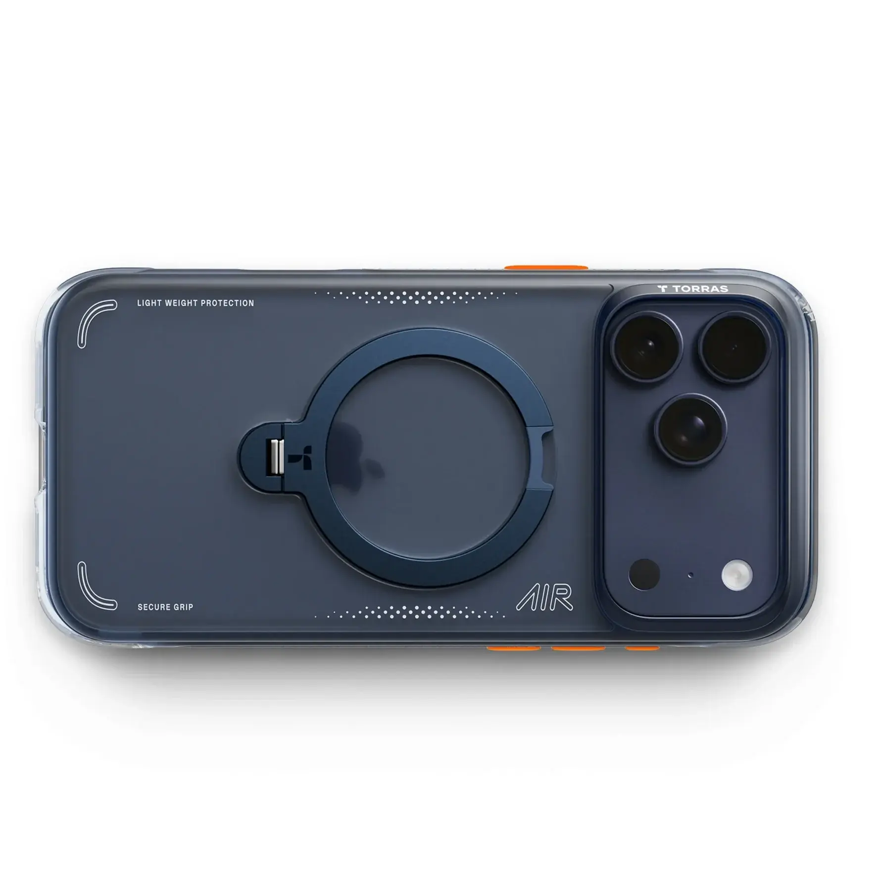 TORRAS Ostand Spin Air Series Case for Apple iPhone 17 Pro Max - Midnight Blue