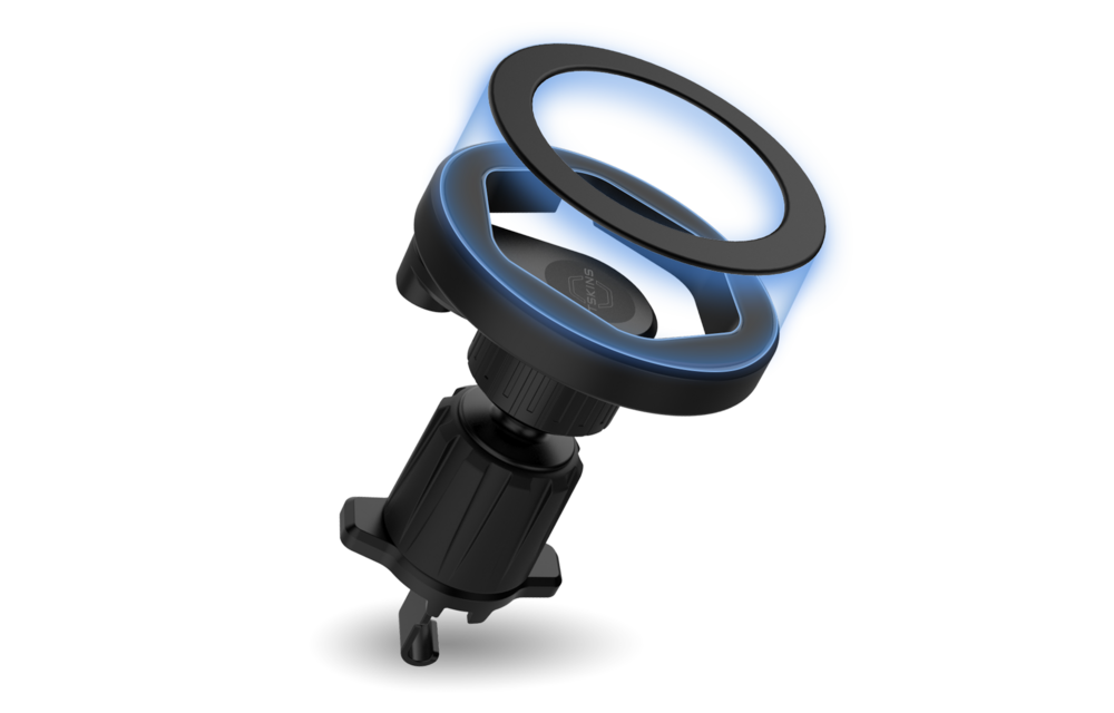 ITSKINS Hybrid Vent Mount Plus Hexo MagSafe Wireless Charger - Black