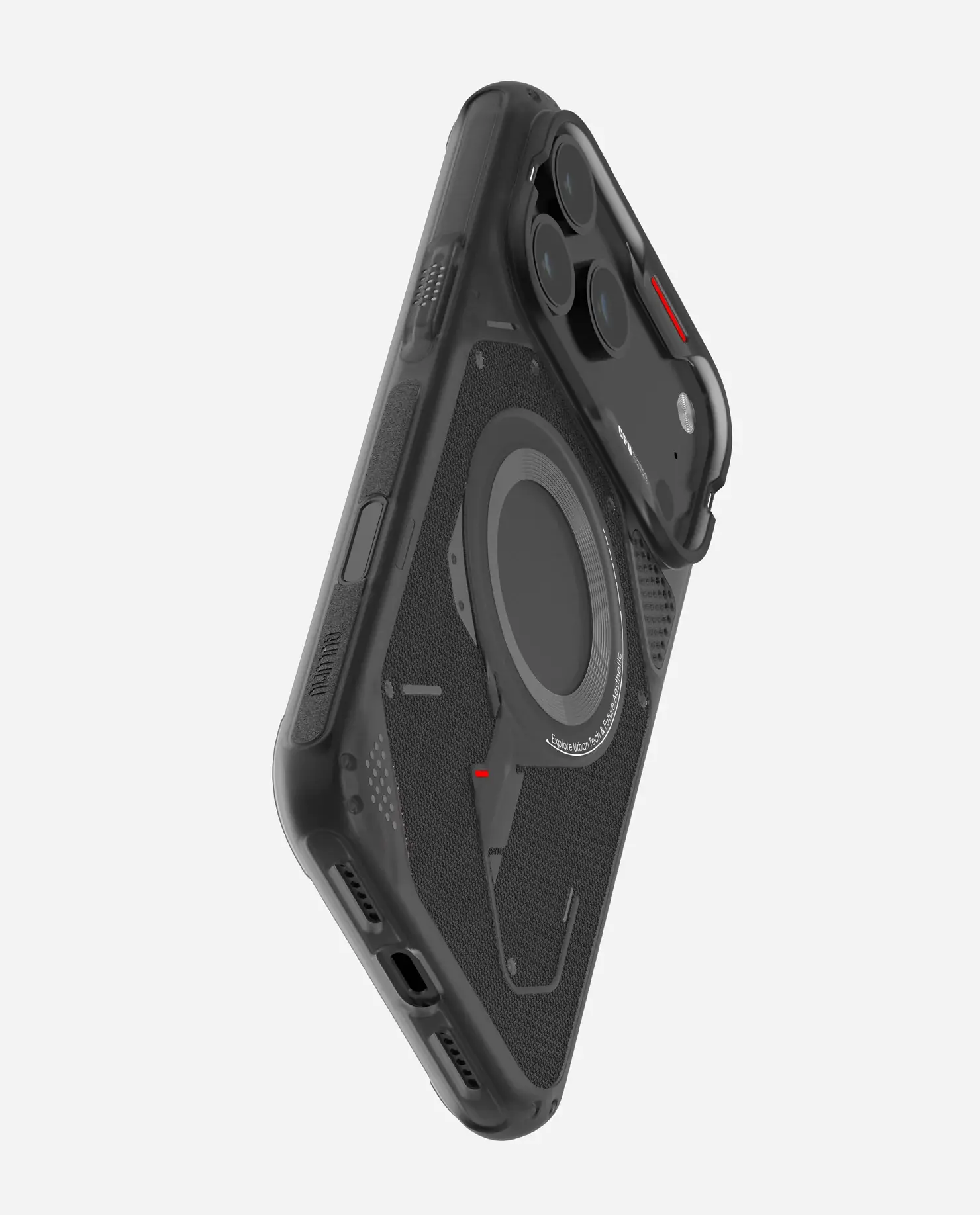 AULUMU A17 Rugged Outdoor MagSafe Case for iPhone 17 Pro - Translucent Black