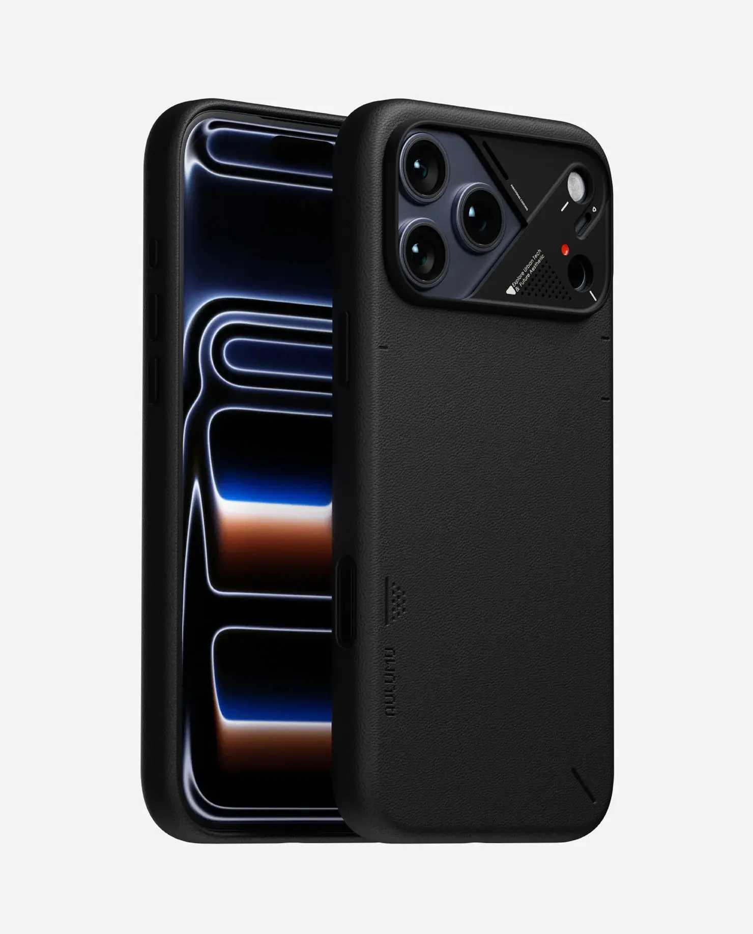 AULUMU A17 Vegan Leather MagSafe Case for iPhone 17 Pro Max - Black