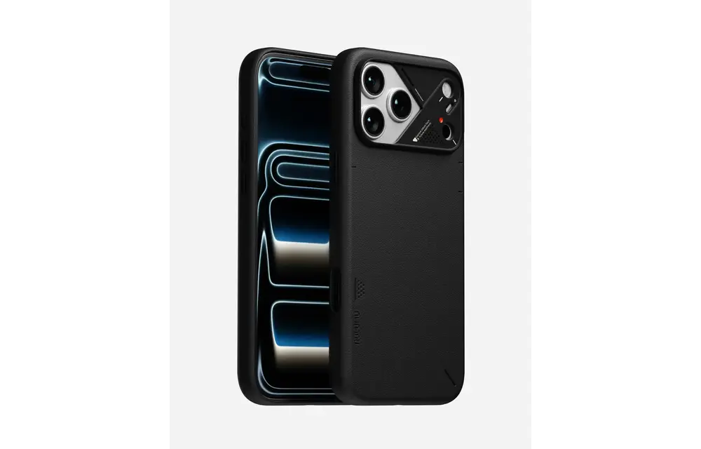 AULUMU A17 Vegan Leather MagSafe Case for iPhone 17 Pro - Black