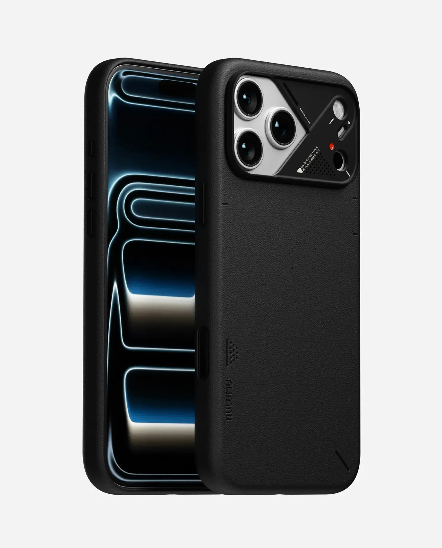 AULUMU A17 Vegan Leather Case for iPhone 17 Pro - Black