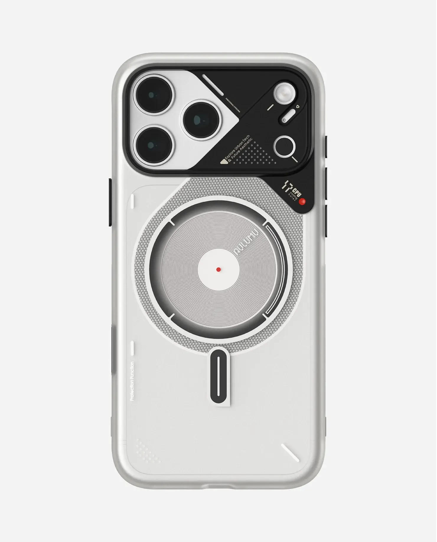 AULUMU A17  Frosted MagSafe Case Subtle Glow-in-the -Dark for iPhone 17 Pro Max - Translucent White