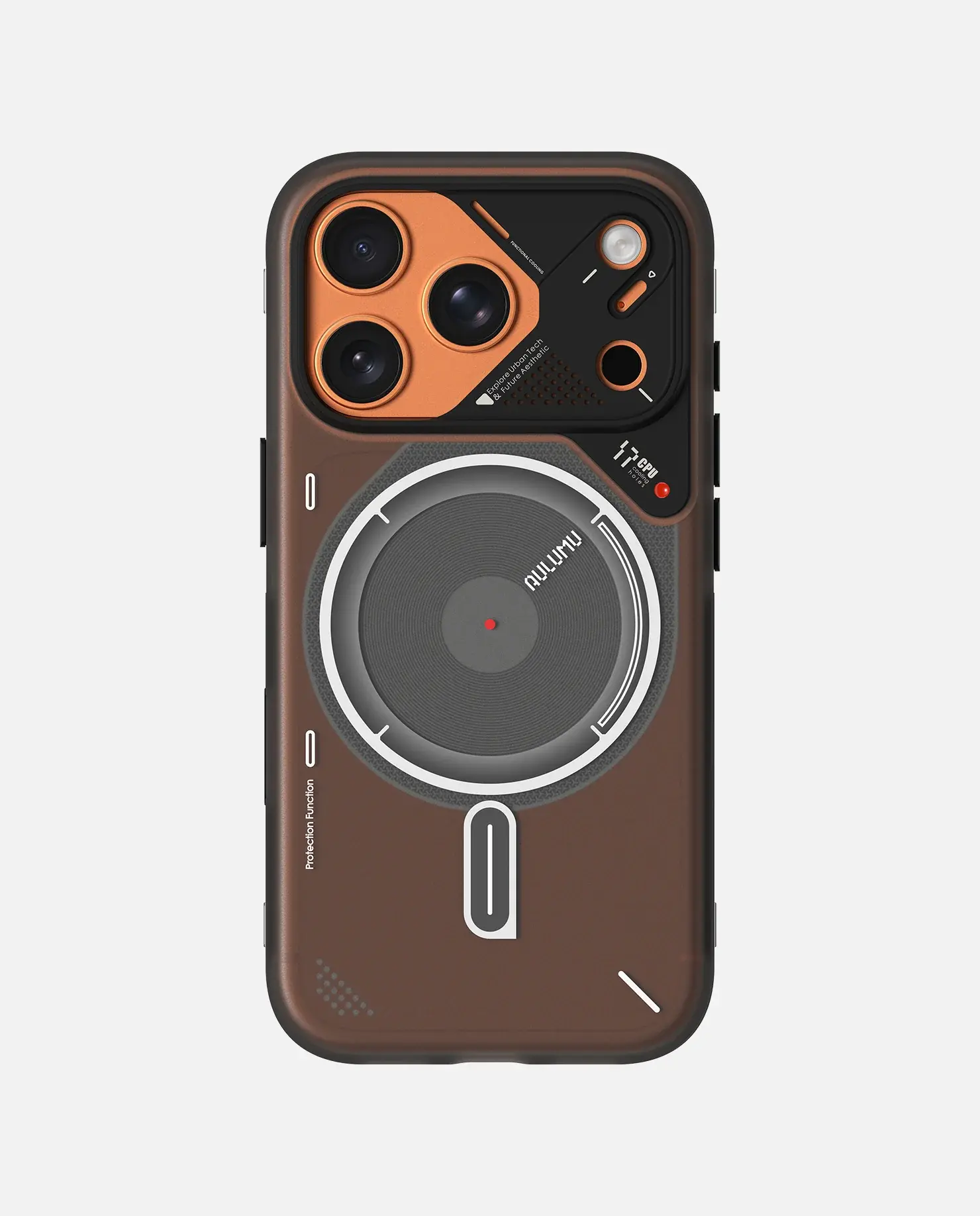 AULUMU A17  Frosted MagSafe Case Subtle Glow-in-the -Dark for iPhone 17 Pro - Translucent Gray